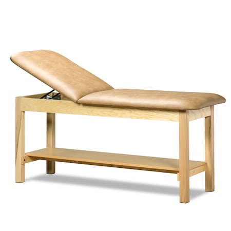 Classic Treatment Table W/ Shelf, Natural Finish, Desert Tan